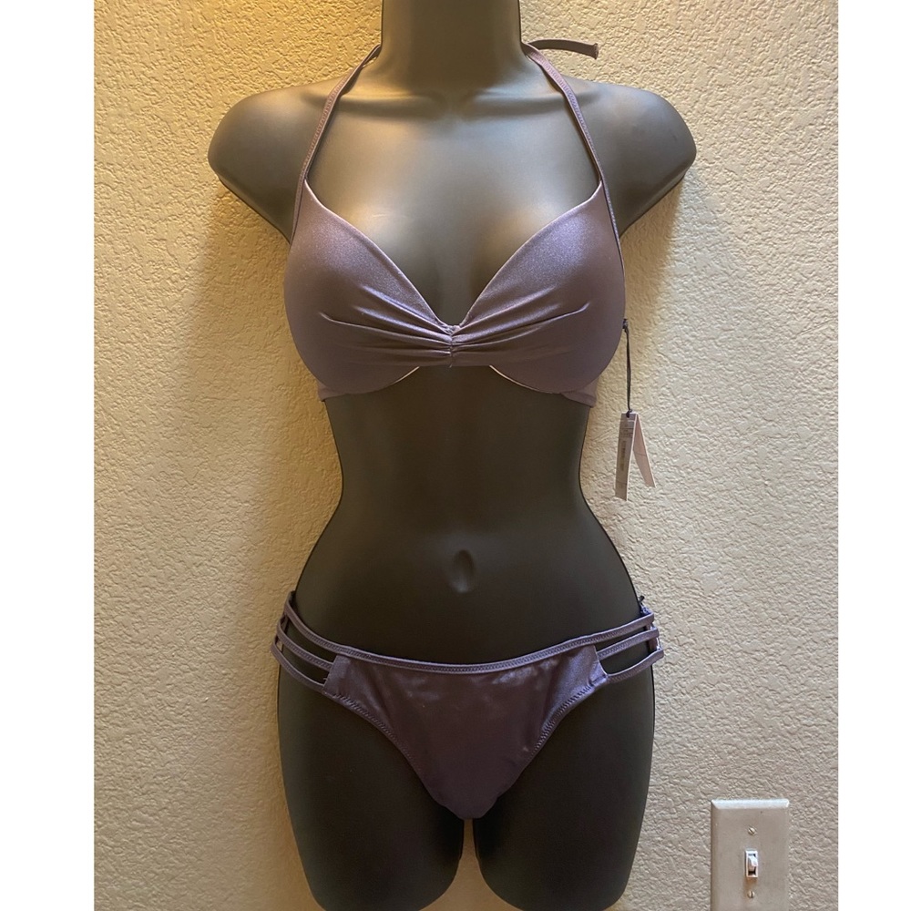 2 piece bikini color purple steel